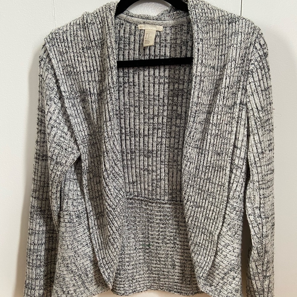 Grey/white Knit Cardigan - H&M